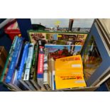 THREE BOXES OF RAILWAY BOOKS AND ORDNANCE SURVEY BOOKS, to include over one hundred Ordnance