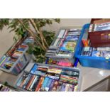 DVDS / VHS TAPES, seven boxes containing a large collection of over 350 titles to include Films,