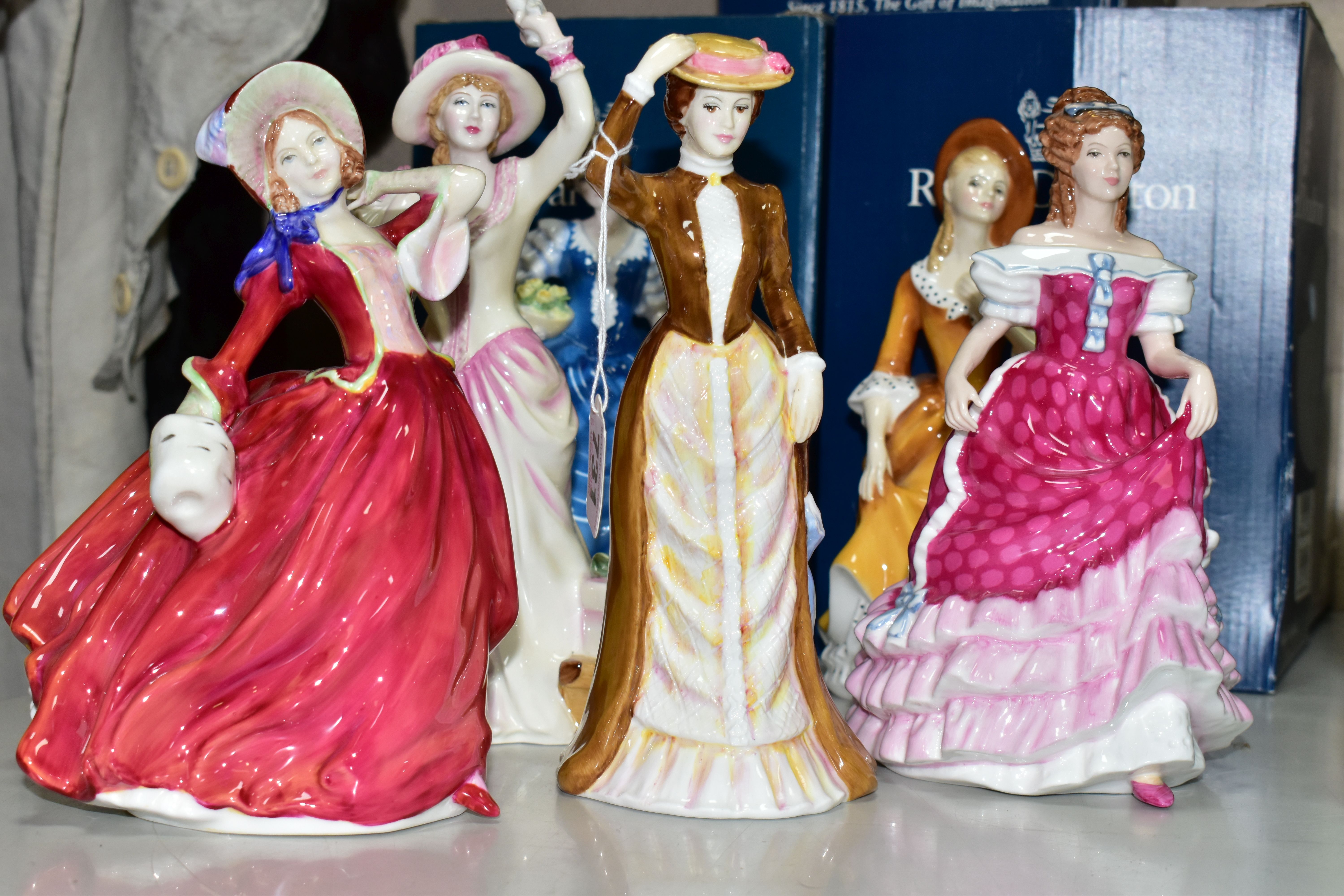 SIX ROYAL DOULTON FIGURINES, of which five are boxed, comprising 'Anna of the Five Towns' HN3865 - Image 2 of 5