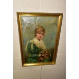 M. GILBERT (19TH / 20TH CENTURY) A LATE VICTORIAN / EARLY EDWARDIAN PORTRAIT OF A FEMALE FIGURE, the
