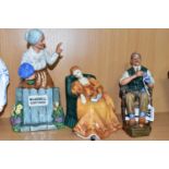 THREE ROYAL DOULTON FIGURINES, comprising The Bachelor HN2319 (4mm hairline to underside of base,