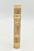 A BONE PICK UP STICKS GAME, bone pick up sticks, some with painted detail, together with a carved