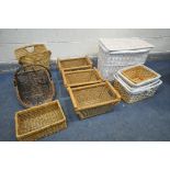 A SELECTION OF WICKER, of various styles and sizes