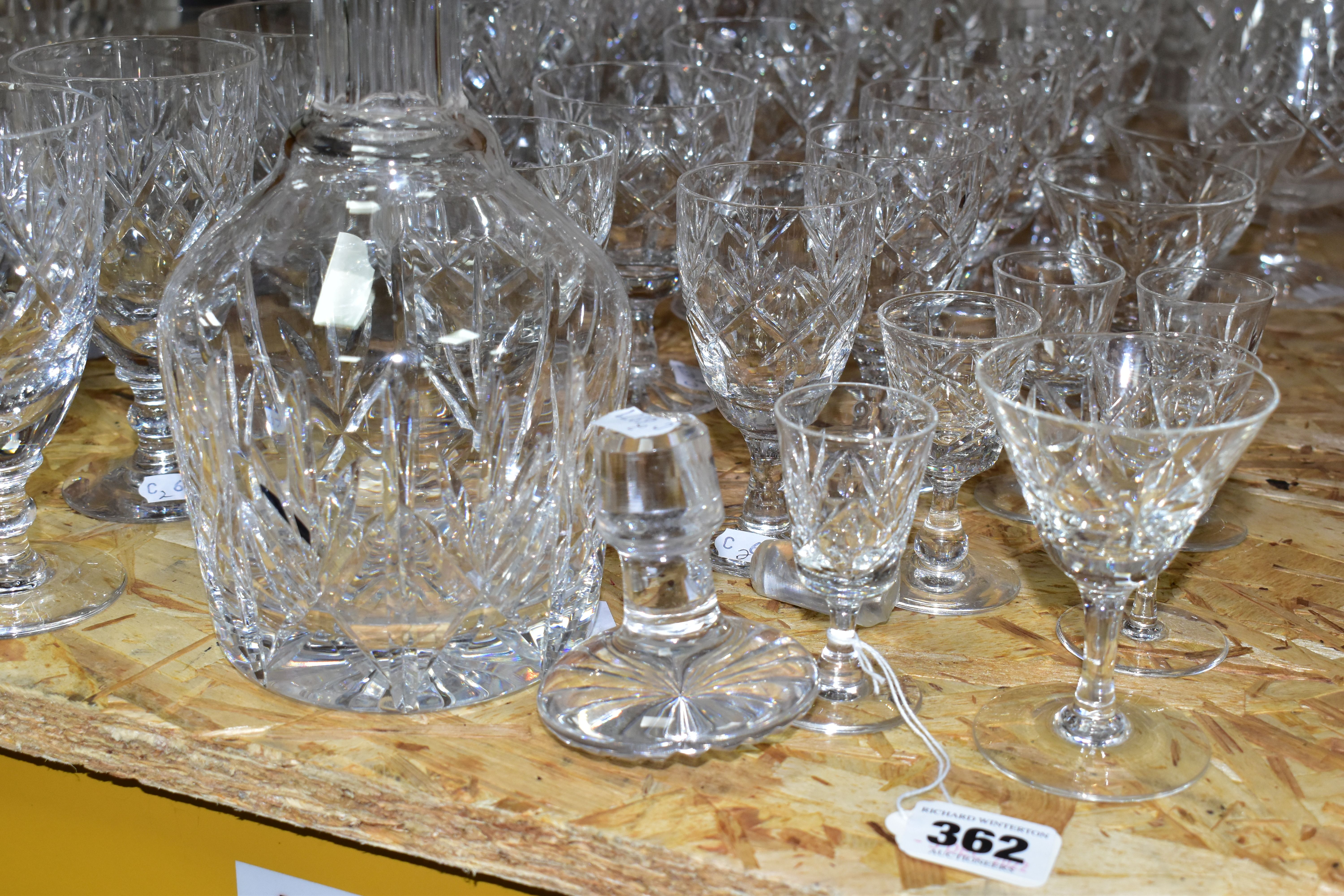 A QUANTITY OF CUT CRYSTAL, comprising a set of six Waterford 'Lismore' Crystal tumblers, a water - Image 2 of 11