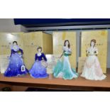 FOUR BOXED COALPORT FIGURINES, comprising Ladies of Fashion 'Anne' Figurine of the Year 1997, with