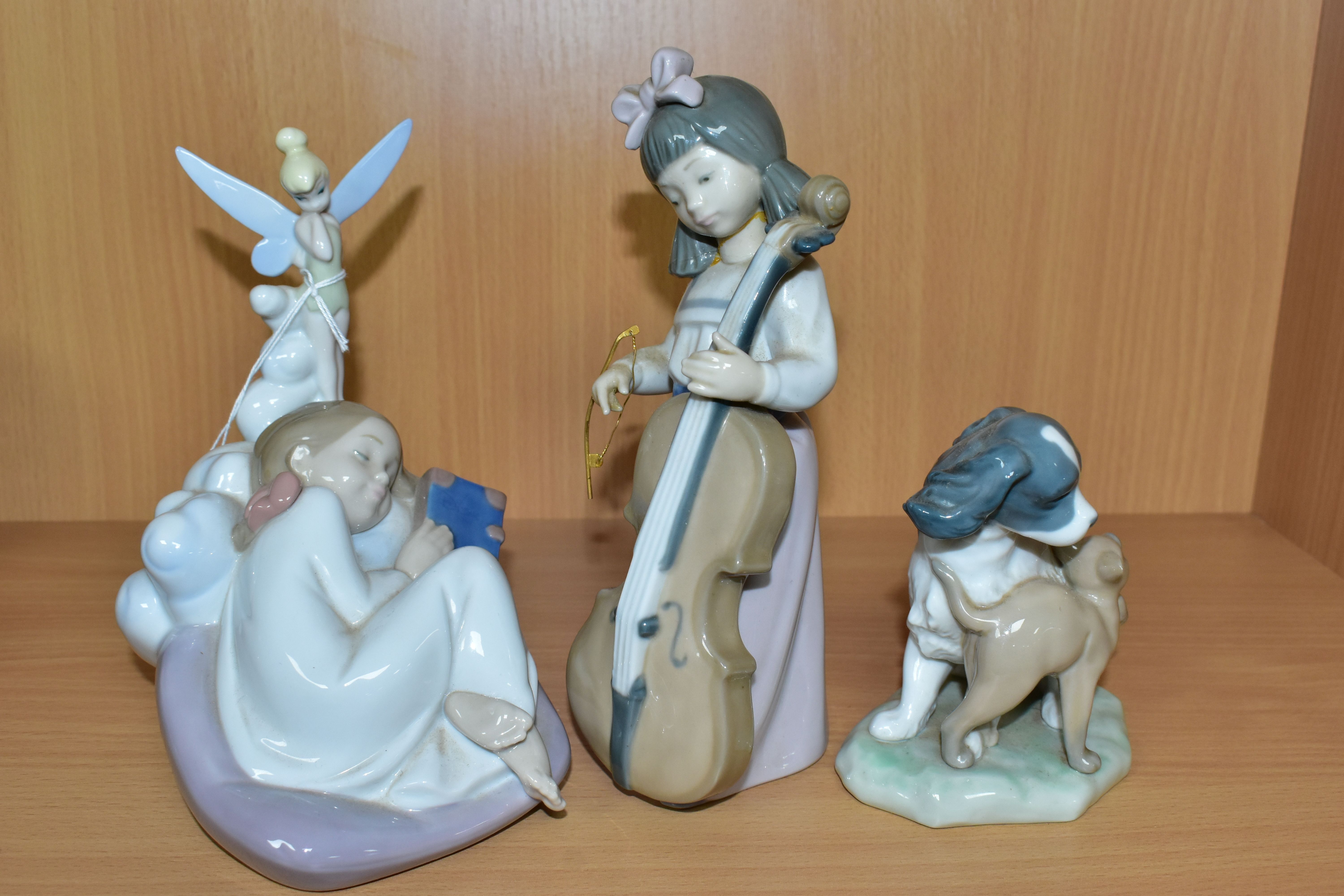 A NAO DISNEY COLLECTION 'DREAMING OF TINKERBELL' FIGURE, depicting a sleeping child with book and - Image 5 of 6