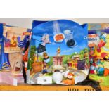 EIGHT McDONALDS HAPPY MEAL TOYS AND ADVERTISING SETS, comprising Tony Hawk and Polly Pocket,