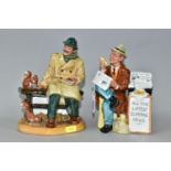 TWO ROYAL DOULTON FIGURINES, comprising Stop Press HN2683 and Lunchtime HN2485, height of tallest