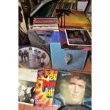 TWO BOXES OF RECORDS, approximately one hundred and thirty vinyl lps, artists to include Ultravox,