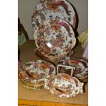 ROYAL CROWN DERBY 'OLDE AVESBURY' TEA /DINNER WARES ETC, comprising twelve side plates, two twin