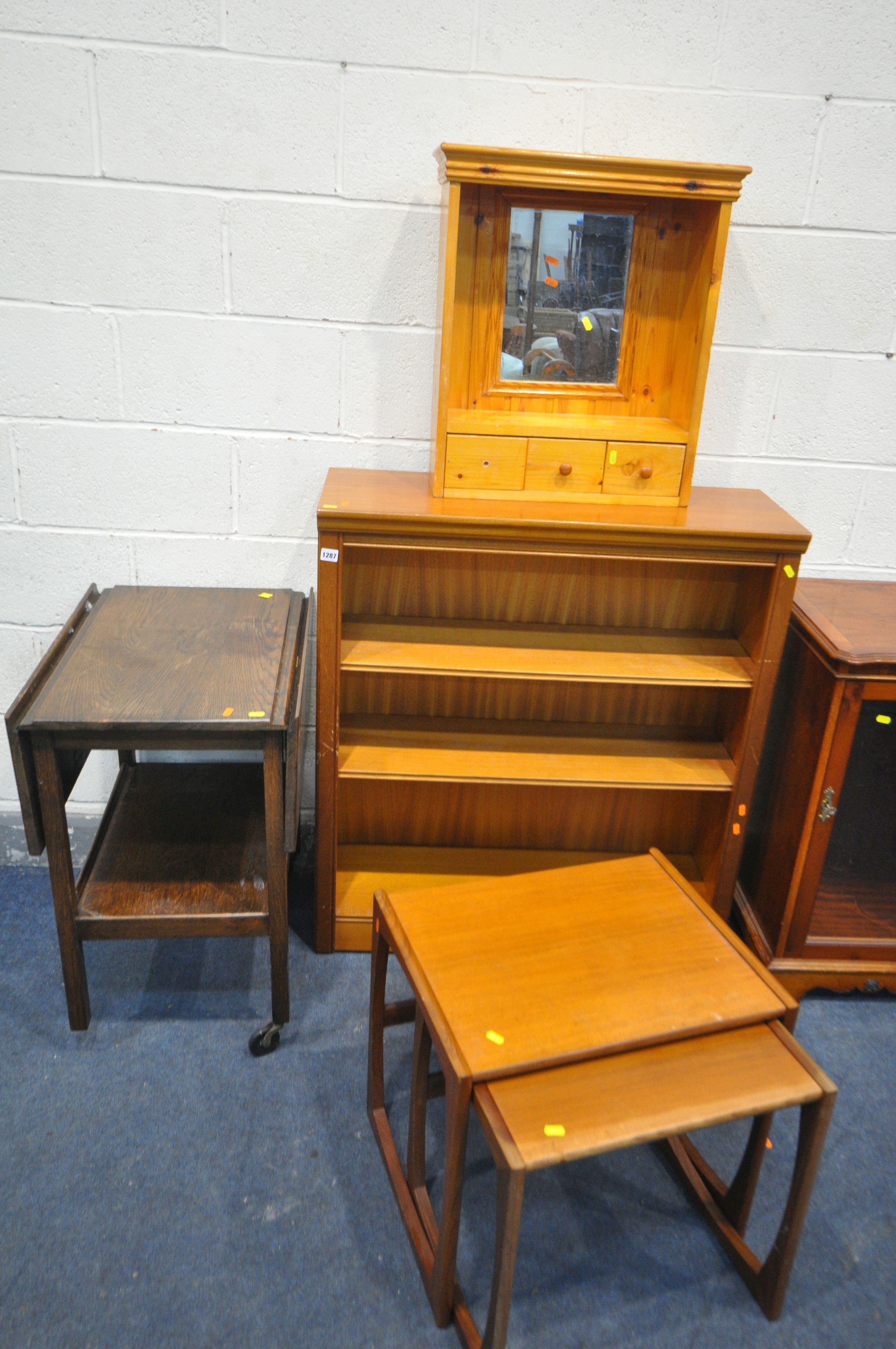 A SELECTION OF OCCASIONAL FURNITURE, to include a G plan Quadrille teak nest of two tables ( - Image 2 of 4