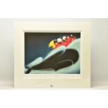 DOUG HYDE (BRITISH 1972) 'A WHALE OF A TIME', a signed limited edition print depicting dogs riding