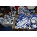THREE BOXES OF BLUE AND WHITE TEA WARES, to include Wood & Sons 'Yuan' pattern, George Jones &