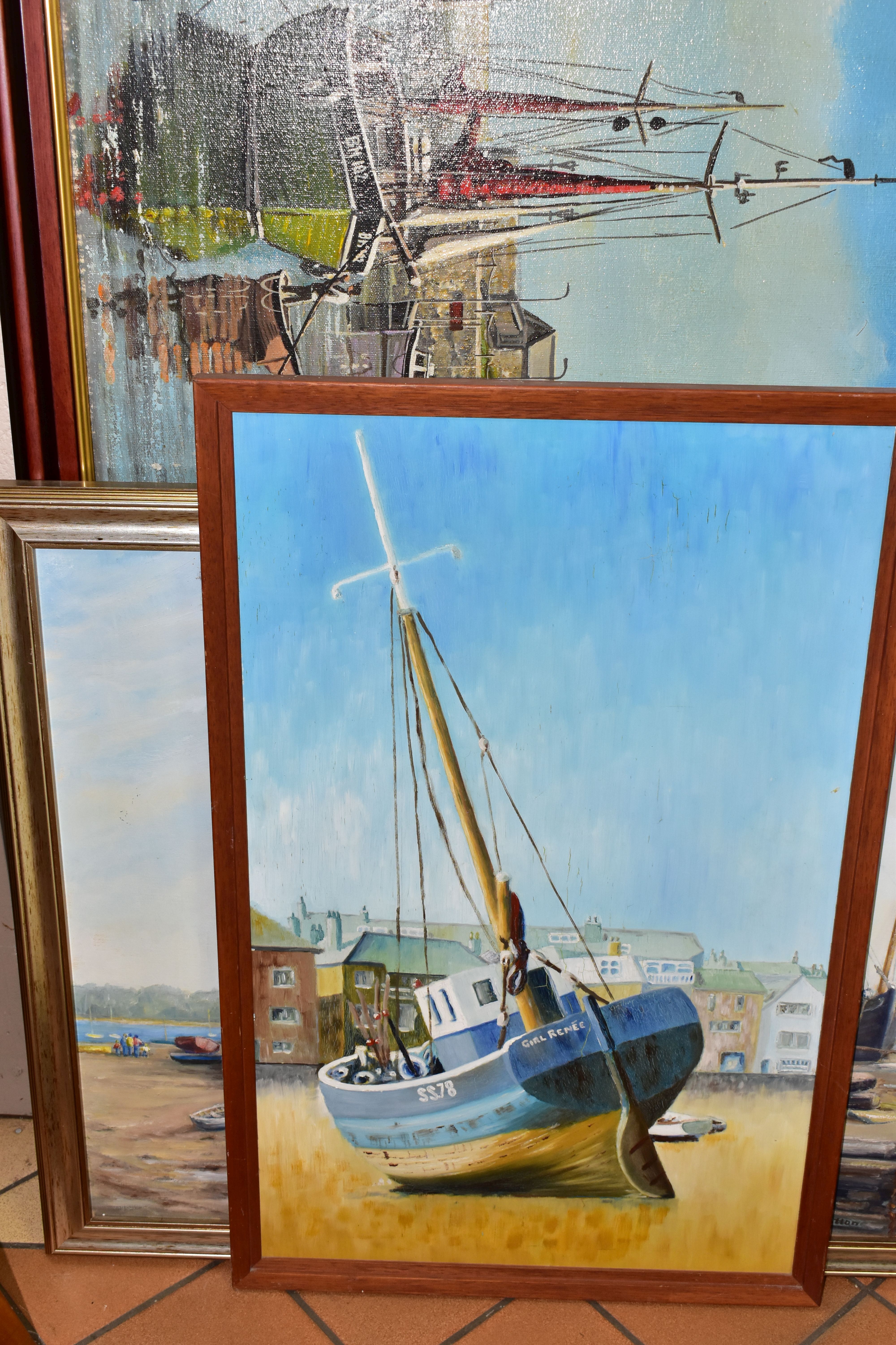 ELEVEN MARITIME / BOATING THEMED OILS AND ACRYLICS, to include William Henry Stockman (British - Image 6 of 7