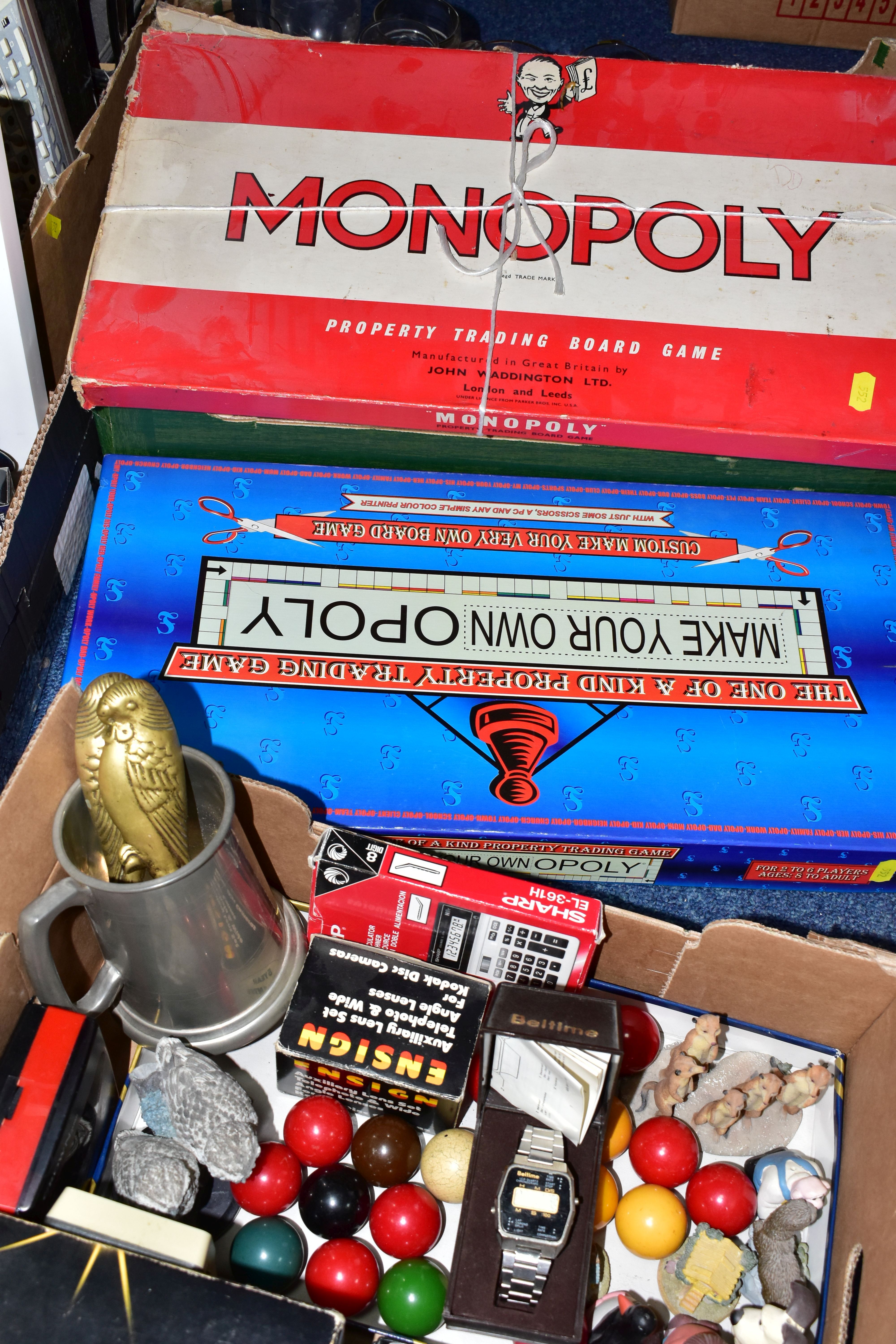 FOUR BOXES OF JAMES BOND VIDEOS AND ASSORTED SUNDRIES, to include a set of Monopoly, a boxed Beltime - Image 4 of 7