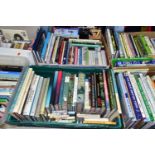 BOOKS, six boxes containing approximately 200+ titles in hardback and paperback format mostly
