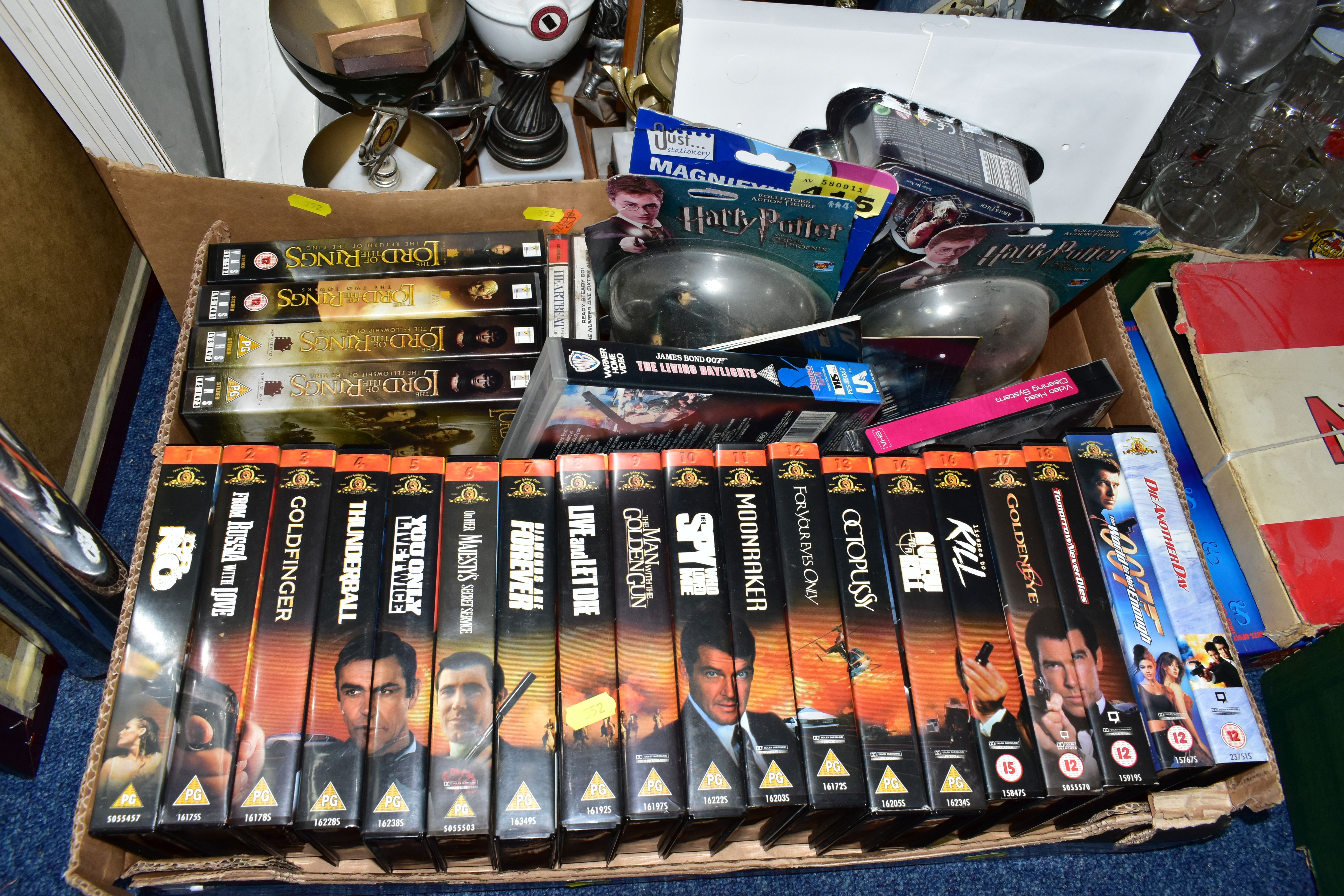 FOUR BOXES OF JAMES BOND VIDEOS AND ASSORTED SUNDRIES, to include a set of Monopoly, a boxed Beltime - Image 5 of 7