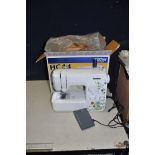 A BROTHER HC14 SEWING MACHINE with box and foot controller ( PAT pass and working)