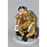 A LIMITED EDITION ROYAL DOULTON CLASSICS 'THE RAILWAY SLEEPER' FIGURINE, HN4418, depicting a WW2