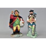 TWO ROYAL DOULTON FIGURINES, comprising Town Crier HN2119 and The Piper HN2907, height of tallest