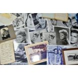 A COLLECTION OF AUTOGRAPHS, STUDIO CARDS AND PUBLICITY PHOTOGRAPHS ETC., majority are stars of the