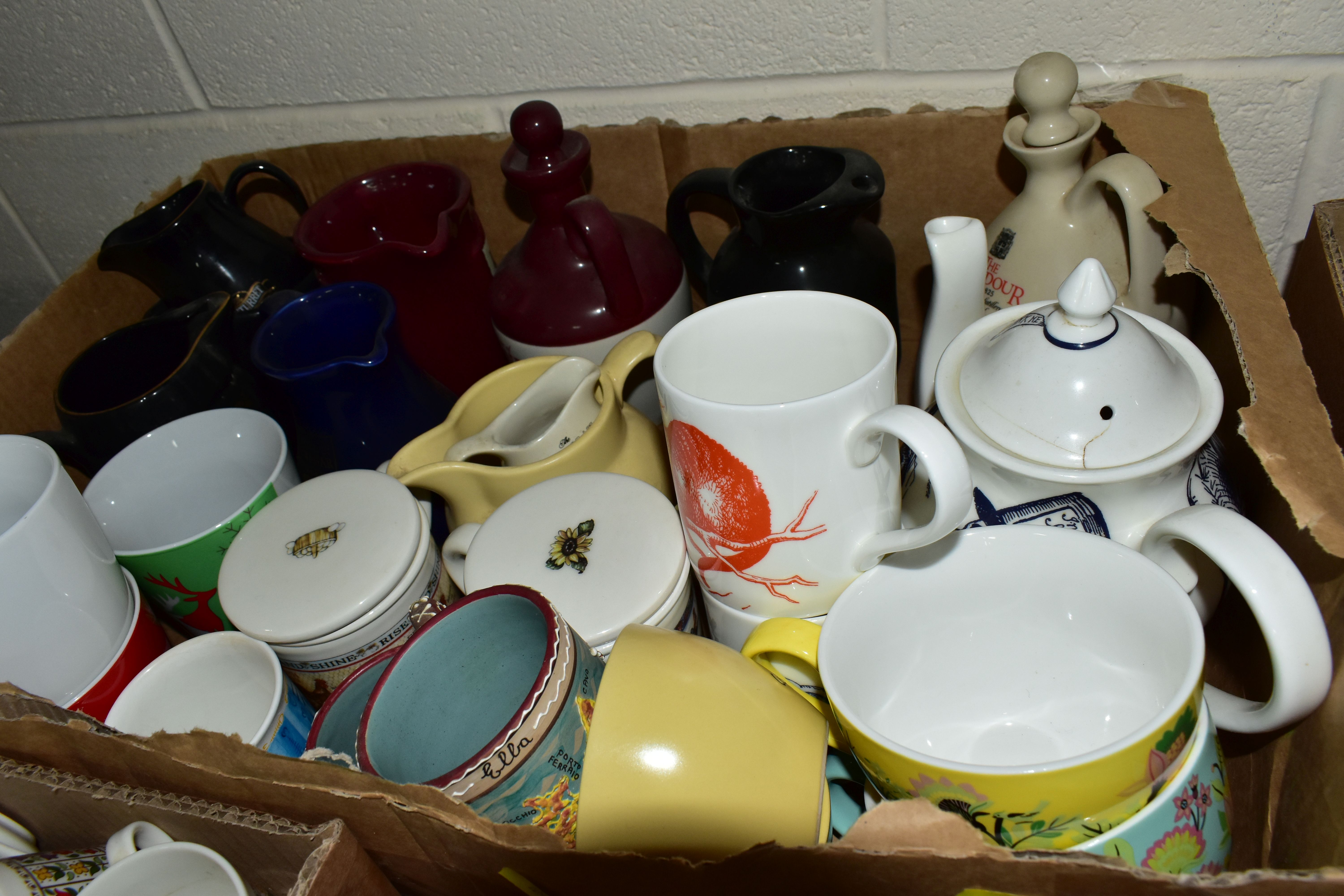 FIVE BOXES AND LOOSE ASSORTED CERAMICS AND GLASS, to include Royal Doulton 'Fireglow' TC1080 pattern - Image 7 of 7