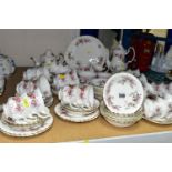 ROYAL ALBERT 'LAVENDER ROSE' TEA AND COFFEE WARES ETC, comprising twelve each large and small tea