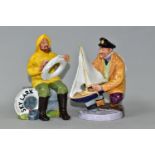 TWO ROYAL DOULTON FIGURINES, comprising Sailor's Holiday HN2442 and The Boatman HN2417, height of