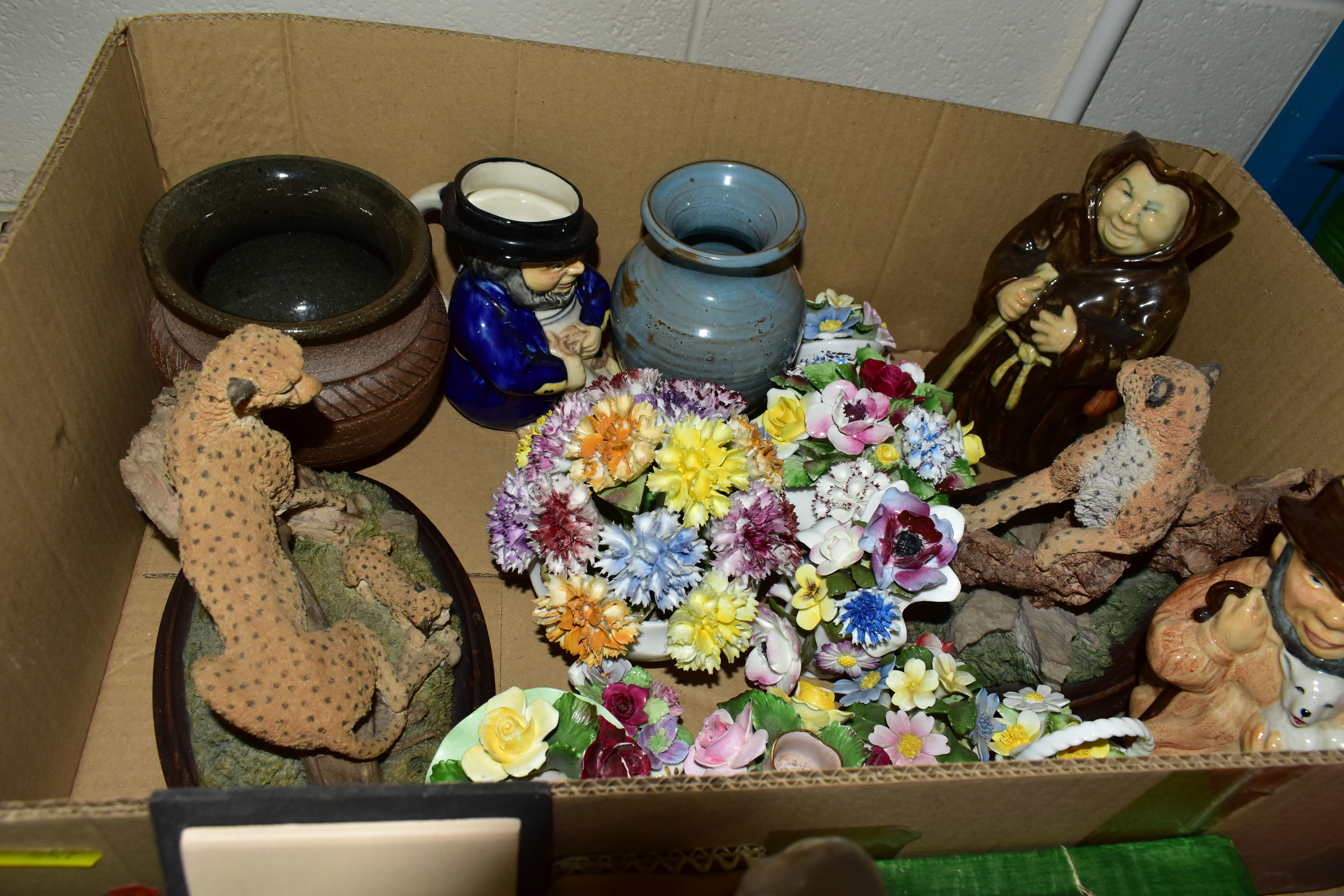 THREE BOXES AND LOOSE CERAMICS, ORNAMENTS AND SUNDRY ITEMS, to include five boxed oriental sets of - Image 9 of 11