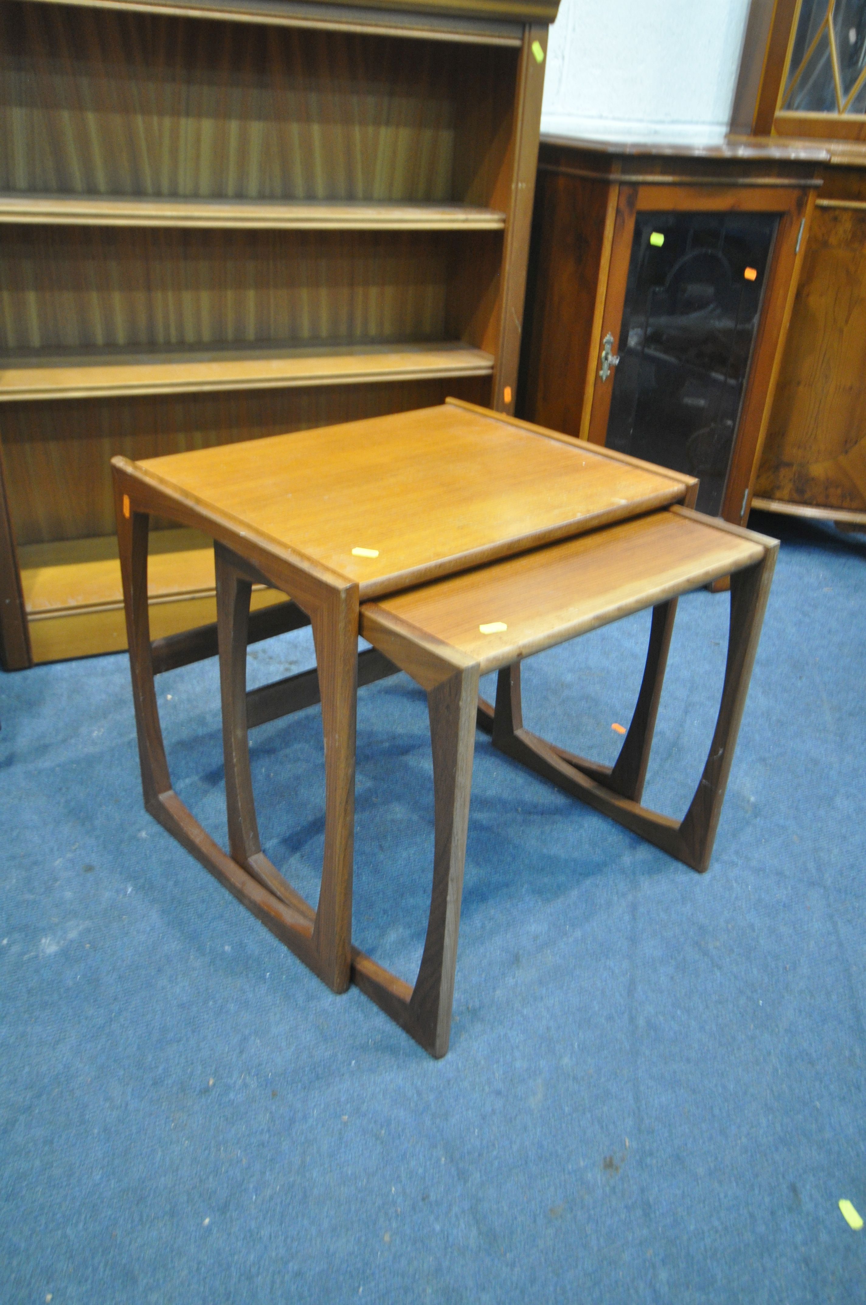 A SELECTION OF OCCASIONAL FURNITURE, to include a G plan Quadrille teak nest of two tables ( - Image 3 of 4