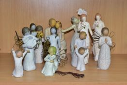 TWELVE WILLOW TREE AND ARORA DESIGN FIGURINES, comprising Willow Tree: Birthday Girl, Angel of