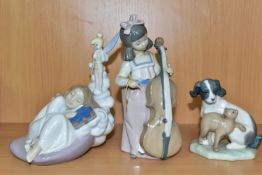 A NAO DISNEY COLLECTION 'DREAMING OF TINKERBELL' FIGURE, depicting a sleeping child with book and