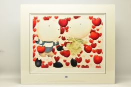 MACKENZIE THORPE (BRITISH 1956) 'DANCING IN LOVE' a limited edition print of figures surrounded by