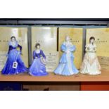 FOUR BOXED COALPORT FIGURINES, comprising Ladies of Fashion 'Anne' Figurine of the Year 1997, with