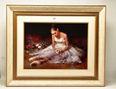 STEPHEN PAN (CHINA 1963) 'REPERTOIRE 2005' a seated ballerina holding a ballet shoe surrounded by