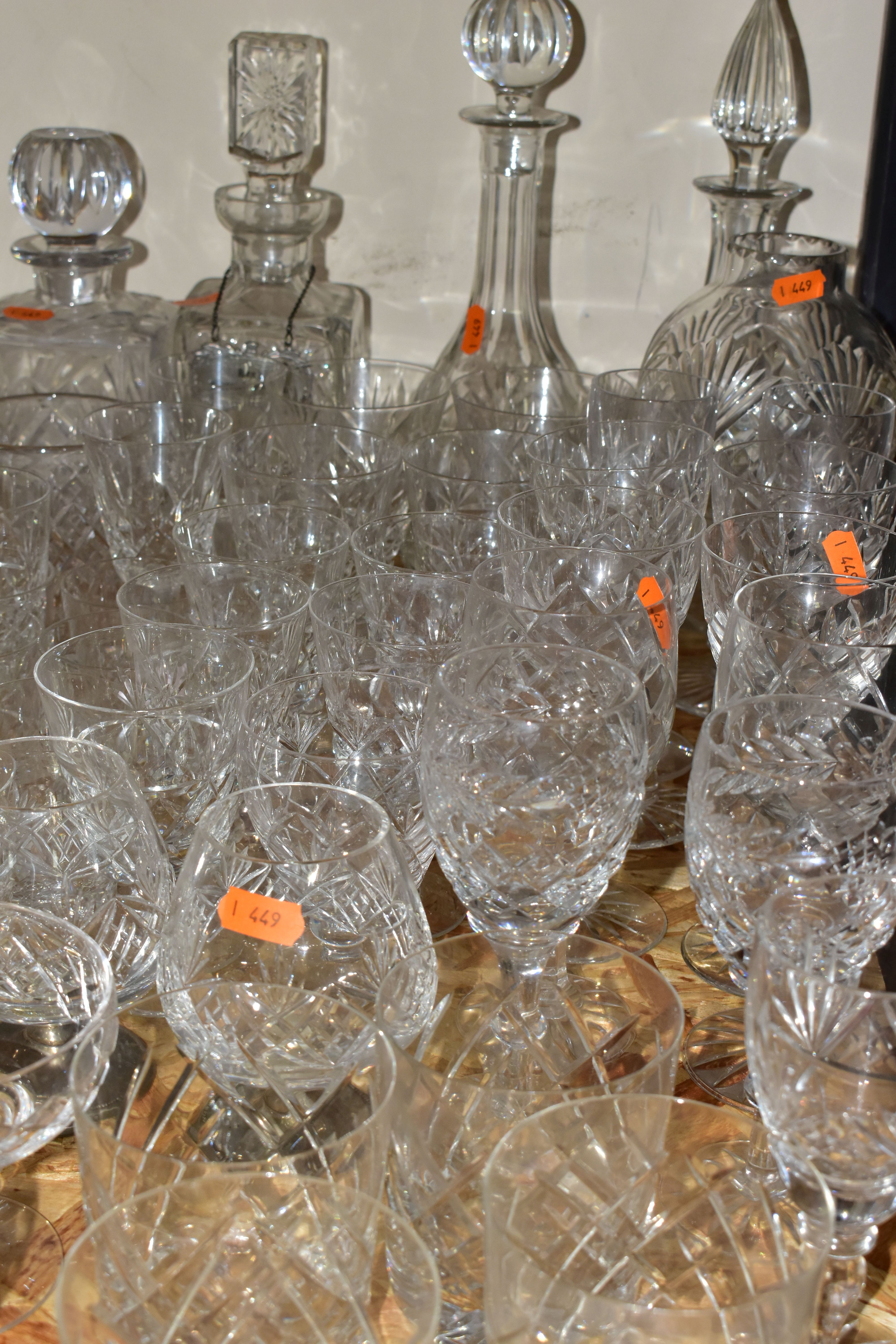 A QUANTITY OF CUT CRYSTAL AND GLASSWARE, comprising five Stuart Crystal dessert dishes, a 'Rose' - Image 3 of 6