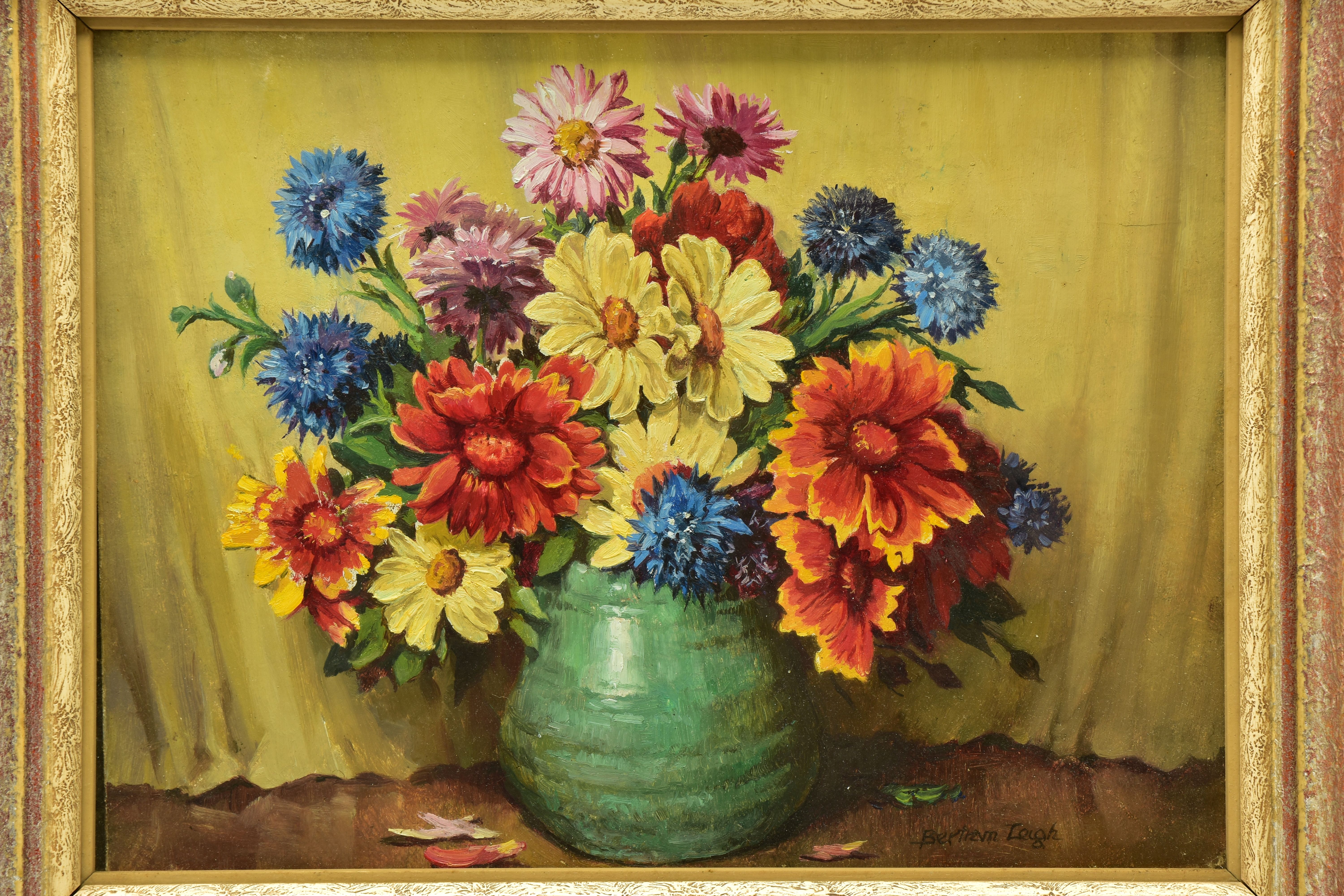 BERTRAM LEIGH (BRITISH 19TH / 20TH CENTURY) A STILL LIFE STUDY OF MIXED FLOWERS IN A BOWL, signed - Image 2 of 10