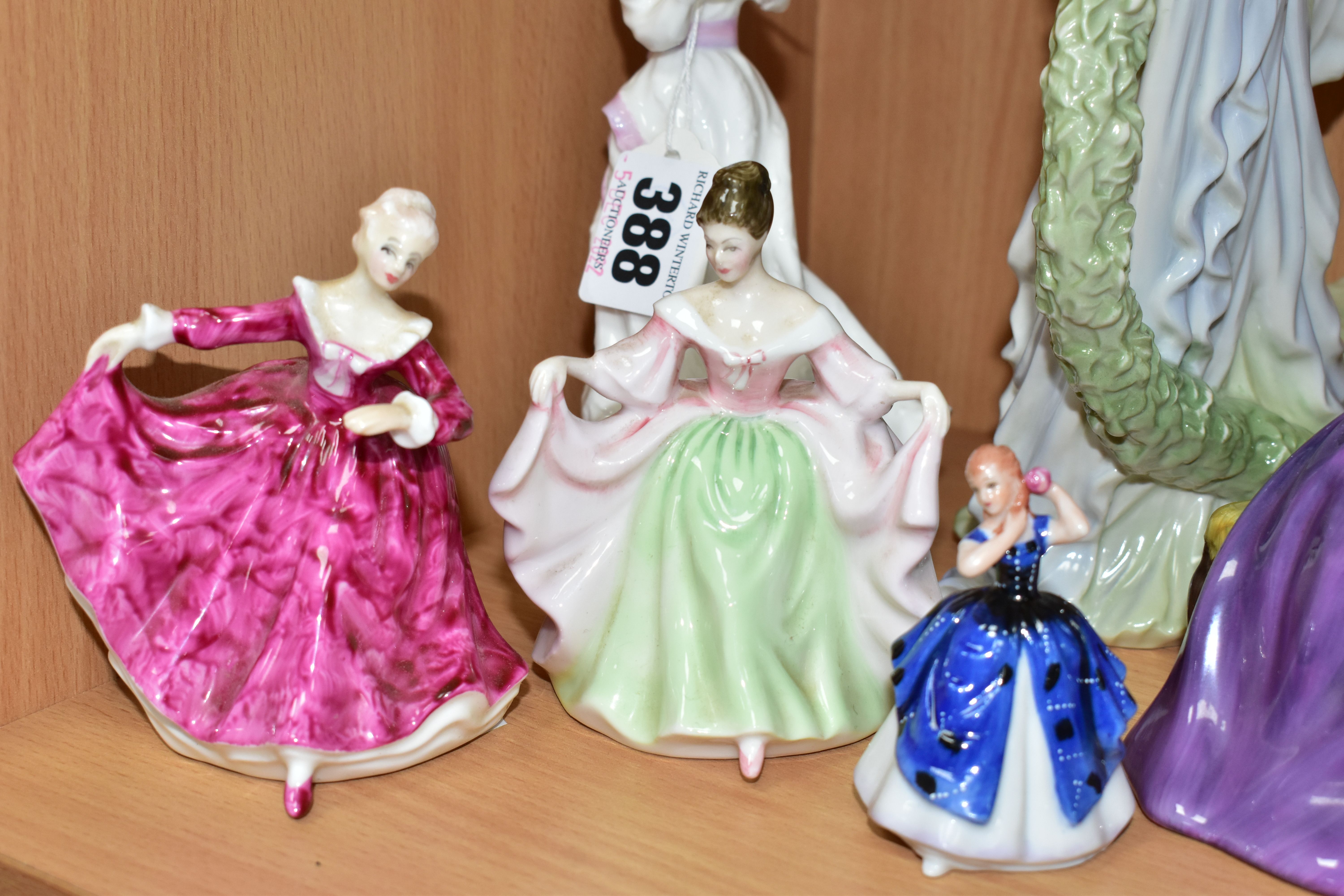 EIGHT ROYAL DOULTON AND WEDGWOOD FIGURINES, comprising Royal Doulton: Sentiments Thank You - - Image 6 of 8