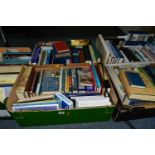 NAUTICAL BOOKS, five boxes containing over 200 books ii hardback and paperback formats on a Nautical