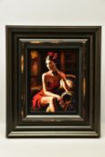 FABIAN PEREZ (ARGENTINA 1967) 'LINDA IN RED', a signed limited edition print depicting a female