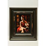 FABIAN PEREZ (ARGENTINA 1967) 'LINDA IN RED', a signed limited edition print depicting a female