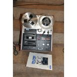 AN AKAI GX-1900D REEL TO REEL AND CASSETTE RECORDER with manual ( PAT fail due to uninsulated plug