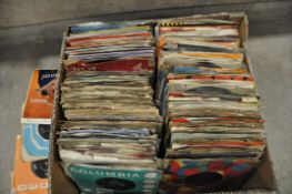 A TRAY CONTAINING OVER EIGHTY LPs, 8in, 10in AND 12in 78s including Rubber Soul (2nd pressing), With