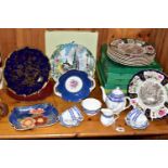 A COLLECTION OF CERAMICS, to include an eleven piece Coalport Dalemere Blue tea set comprising a