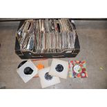 A TRAY CONTAINING APPROX FOUR HUNDRED AND FIFTY 7in SINGLES including Elvis Presley, The Turtles,