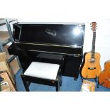 A YOUNG CHANG U-109 UPRIGHT PIANO in high gloss black finish Serial Number 1436134