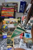 A QUANTITY OF CAR AND CAR RACING ITEMS AND EPHEMERA, to include two pairs of vintage goggles (no