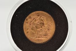 A FULL GOLD SOVEREIGN GEORGE V, London 1912, 7.98 gram, 916.6 fine, 22.5 diameter