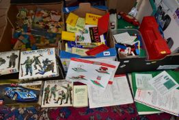 A QUANTITY OF ASSORTED TOYS, to include boxed Subbuteo Fivesides set (contents not checked, box