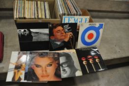 TWO TRAYS CONTAINING OVER ONE HUNDRED AND SEVENTY LPs by artists such as The Human League, Spandau